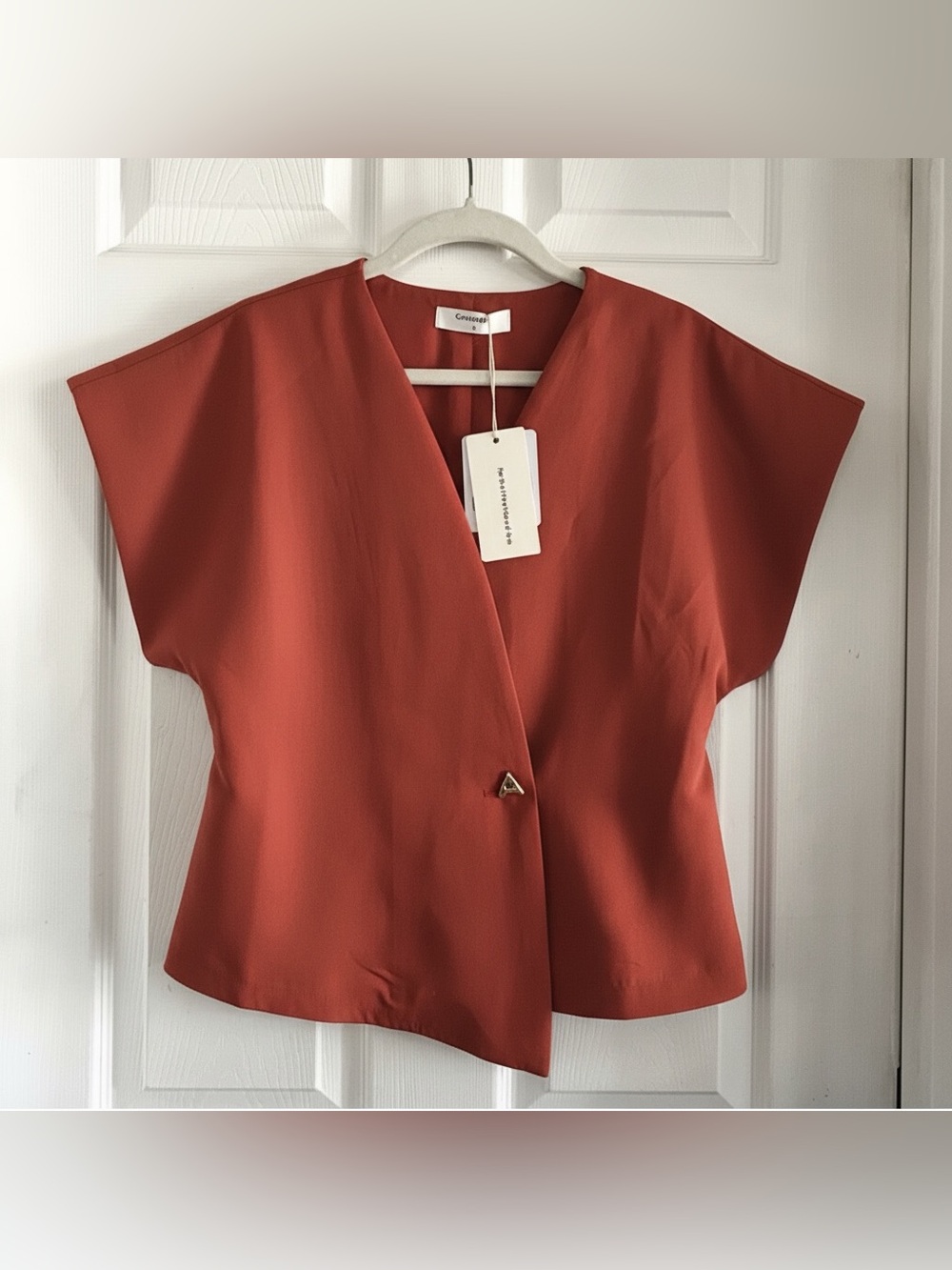 Commense Trendy V-Neck Button Down Blouse - Picture 3 of 7